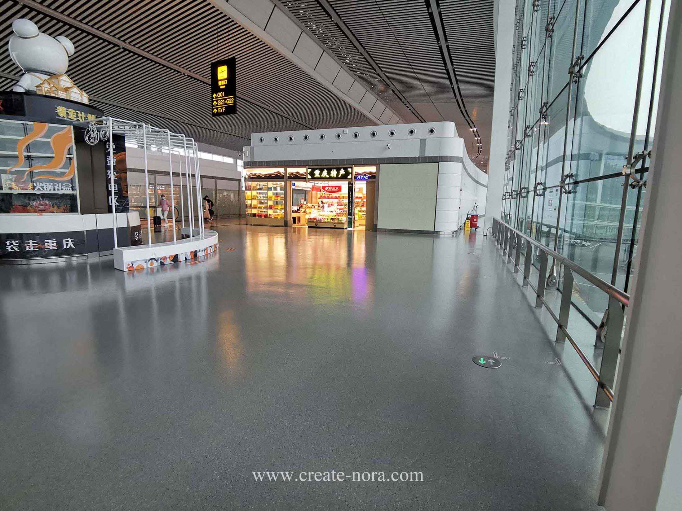 photo of nora rubber flooring in Chongqing Jiangbei Airport T3 7